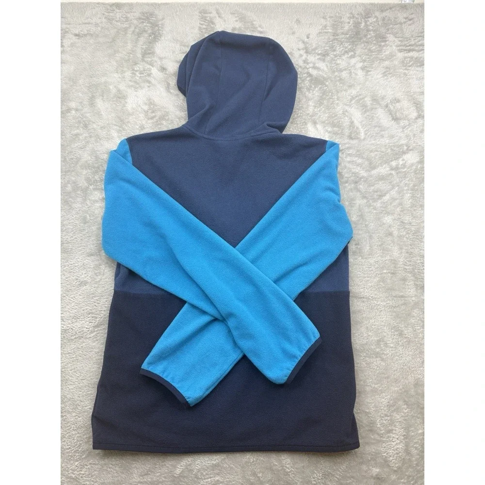 The North Face Teens Blue Glacier Zip Up Hooded Fleece Jacket Size XL 14/16